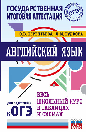 АСТ Терентьева О.В., Гудкова Л.М. "ОГЭ. Английский язык. Весь школьный курс в таблицах и схемах для подготовки к основному государственному экзамену" 374904 978-5-17-139200-0 