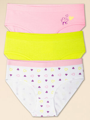 PELICAN Трусы 382833 GULB3353(3) Белый/розовый/лаймовый