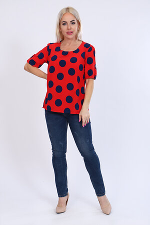 Натали Туника 384218 52251 красный+синий горох