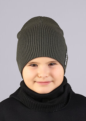 CLEVER Шапка 394548 533720ха хаки/чёрный