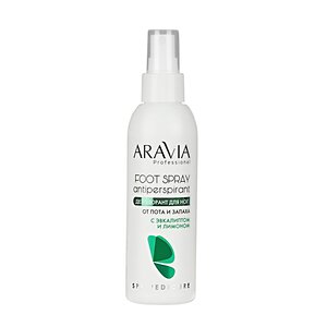 ARAVIA Professional Дезодорант для ног с эвкалиптом и лимоном FOOT SPRAY Antiperspirant, 150 мл 398758 4077 