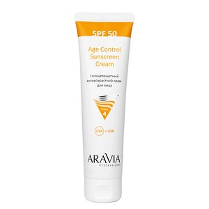 ARAVIA Professional Солнцезащитный анти-возрастной крем для лица Age Control Sunscreen Cream SPF 50, 100 мл/15, 398835 6342 