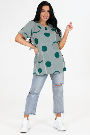 Натали Туника 406026 6087 зеленая полоска