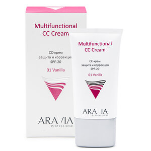 ARAVIA Professional СС-крем защитный SPF-20 Multifunctional CC Cream, Vanilla 01, 50 мл/15, 406643 9206 