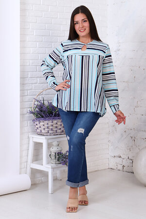 Натали Туника 407935 52194 голубая полоса