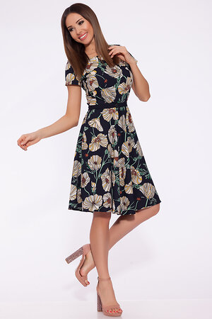 VISERDI Платье 67933 1607-цвч 459950 Черный/цветы