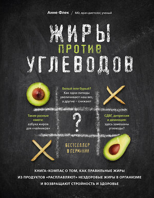 Эксмо Анне Флек "Жиры против углеводов. Книга-компас о том, как правильные жиры из продуктов «расплавляют» нездоровые жиры в организме и возвращают стройность и здоровье" 443303 978-5-04-106325-2 