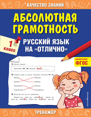 Эксмо Г. В. Дорофеева "Абсолютная грамотность. Русский язык на «отлично». 1 класс" 443337 978-5-04-116796-7 