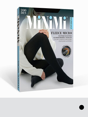 Minimi Колготки 467505 FLEECE MICRO 200 (микрофибра с флисом) Nero (Черный)