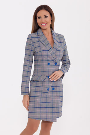 VISERDI Платье 75960 10047-мкл 419950 Серый/сине-розовая клетка