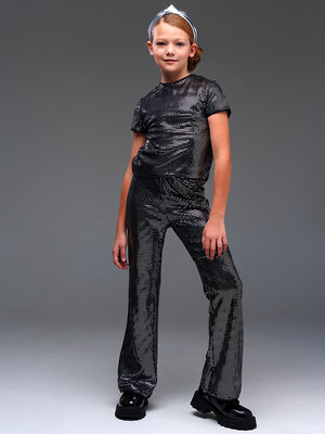 PLAYTODAY Брюки 472566 42421001 черный,серебряный