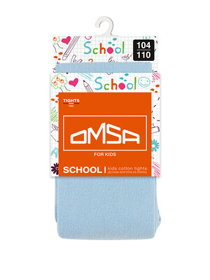 Omsa Колготки 476365 OMSA kids Collant   11С01-2 школа гладь Blu Сhiaro (Голубой)