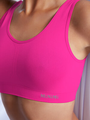 Minimi Топ 477959 MA132 Майка "Toп" (кроп-топ на широких бретелях с вкладышами), РА Barbie (Розовый)