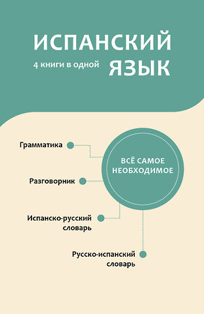 АСТ . "Испанский язык. 4 книги в одной: разговорник, испанско-русский словарь, русско-испанский словарь, грамматика" 493601 978-5-17-169053-3 