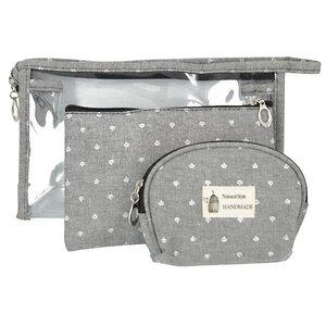 Kristaller Набор косметичек Handmade 3 in 1, серый 519367 25003 