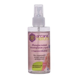 Arcana Natura Минеральный дезодорант-спрей с гидролатом розы, 140 мл 521590 17735 