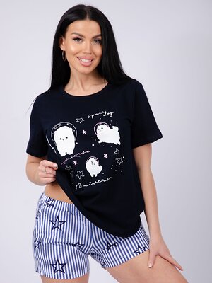 Malina Пижама 525766 3072 синий, белый