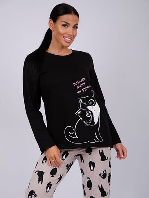 Malina Пижама 525776 3082 кофейный/чёрный