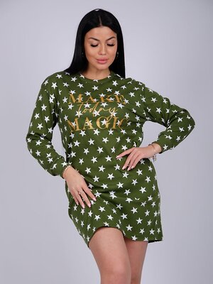 Malina Сорочка 525967 1827 зеленый, белый