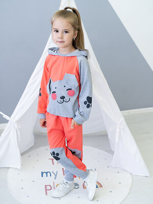 Утёнок Костюм 533234 746 коралл_меланж_собака