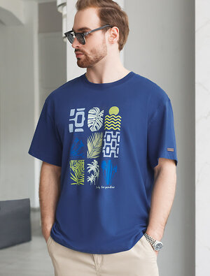 VILATTE Футболка 533502 U49.048 т.синий_ready for paradise