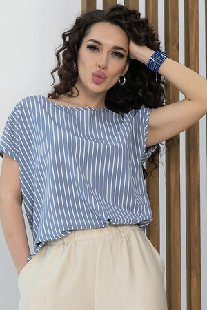 LT Collection Блуза 534678 Б13540-1М джинсовый