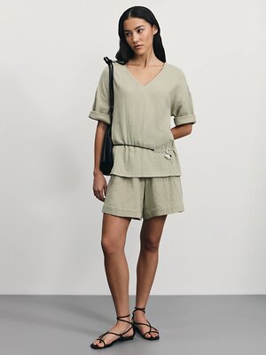 ZARINA Шорты 535061 ZR2506012102 тауп принт