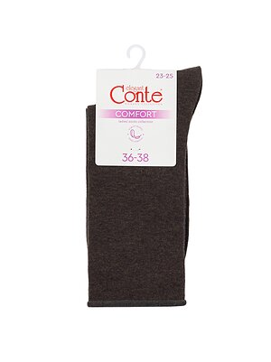 Conte elegant Носки 535321 COMFORT (без резинки) 19С-101СП темно-коричневый
