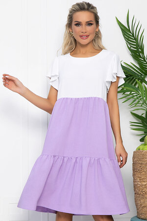 LT Collection Платье 535360 П13585-4М бело-сиреневый