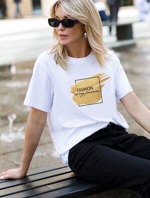 VILATTE Футболка 535394 D49.977 белый_fashion