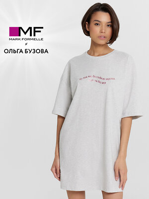 MARK FORMELLE Туника 535578 512079 серый меланж+печать