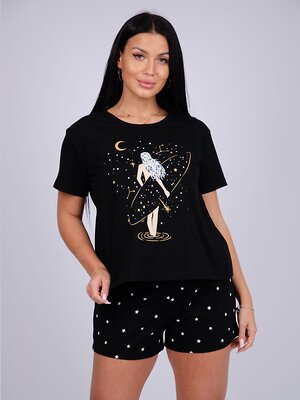 Malina Пижама 535959 29862 черный, бежевый