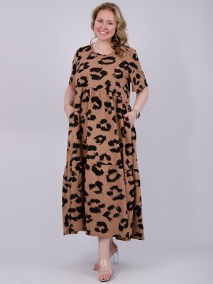 Malina Платье 535962 6016к коричневый/чёрный
