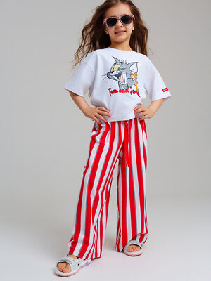 PLAYTODAY Брюки 536854 12522169 белый,красный
