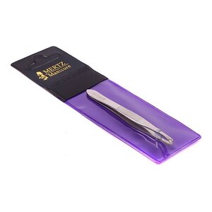 Mertz Пинцет косметический скошенный 210 N, серебристый, 8 см 538567 1688 