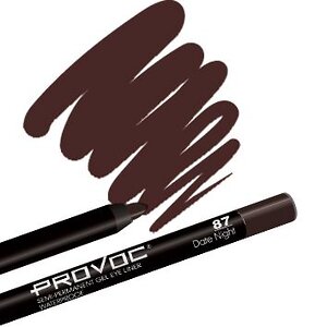 Provoc Гелевый карандаш-подводка для глаз водостойкий / Semi Permanent Gel Eye Liner №87 Date Night, темно-шоколадный 538614 7847 