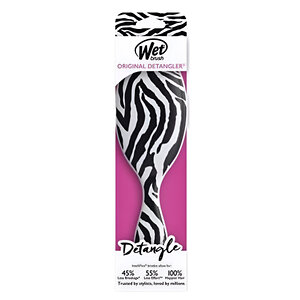Wet Brush Расческа для спутанных волос / Original Detangler Safari Zebra BWR830SAFZE, черно-белый 538635 24589 