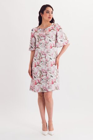 Braslava Платье 540704 4797-8 бордовый зелёный цветы