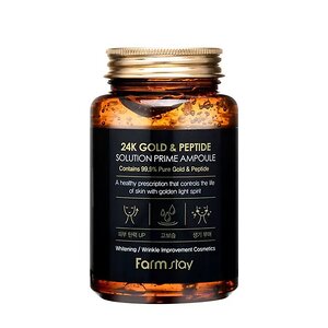 Farm Stay Ампульная сыворотка для лица с 24-каратным золотом и пептидами / 24K Gold & Peptide Solution Prime Ampoule, 250 мл 541006 12203 