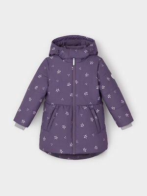 CROCKID Куртка 542259 ВК 38119/н/1 ГР темный баклажан, мини цветы