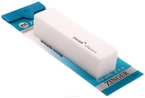 Zinger Бафик для шлифовки ногтей 4-х сторонний / Classic ЕК-106, 180 грит, белый 542451 1337 