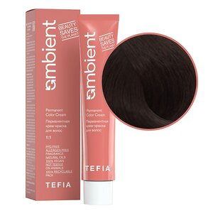 TEFIA  Ambient 4.86 Перманентная крем-краска для волос / Брюнет коричнево-махагоновый, 60 мл 543397 22228 