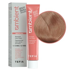 TEFIA  Ambient 10.360 Перманентная крем-краска для волос / Экстра светлый блондин золотисто-махагоновый для седых волос, 60 мл 543398 22256 