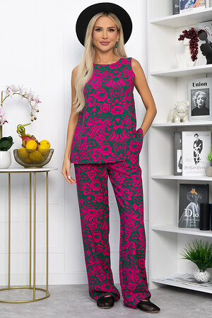 LT Collection Костюм 543725 К13906-25М фуксия/зеленый