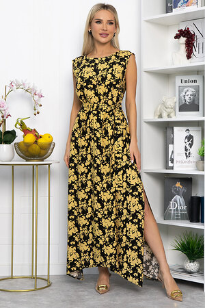 LT Collection Платье 543730 П13924-4М черный/желтый
