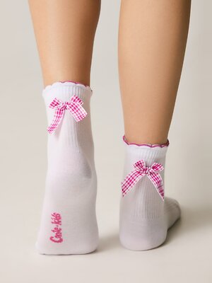 CONTE-KIDS Носки 543757 TIP-TOP (декор, бантики) 24С-179СП белый-розовый