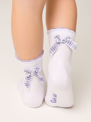 CONTE-KIDS Носки 543761 TIP-TOP (декор, бантики) 24С-179СП белый-сиреневый