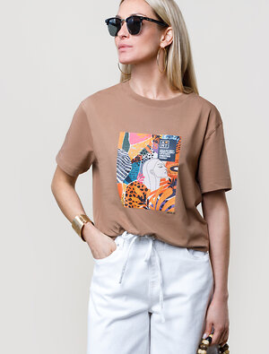 VILATTE Футболка 543927 D49.989 карамель_art poster