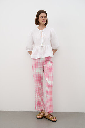 RISE Брюки 544682 TR2535_Pink Checkers Розовый, белый