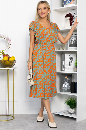 LT Collection Платье 544801 П13933-35М Оливково-оранжевый